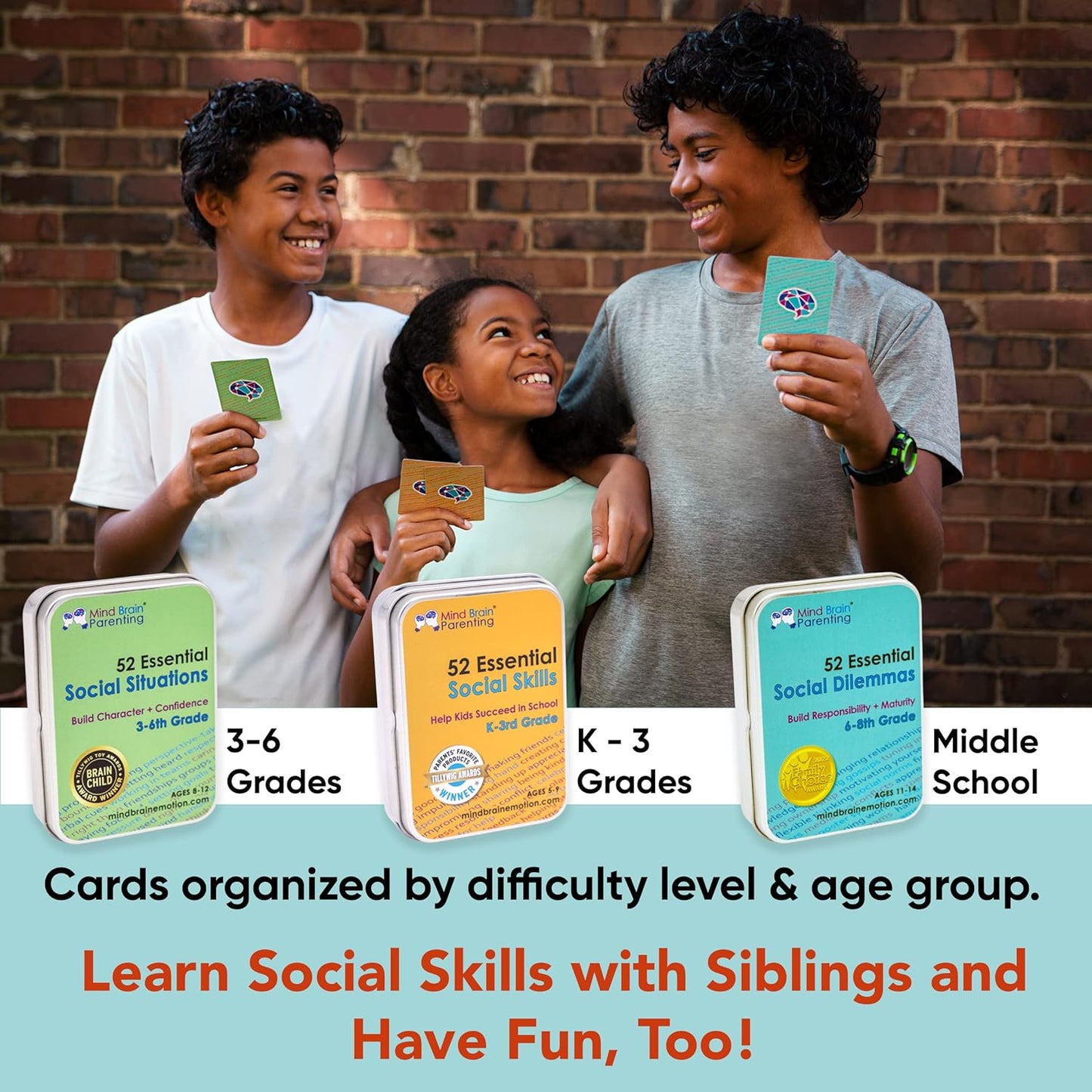 Mind Brain Emotion 52 Essential Conversations for Home, Therapy, Speech, School Classroom - Conversation Cards for Kids, Family, Teacher & Counselor to Build Growth Mindset & Communication Skills