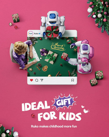 Ruko 1088 Large Robot Toys for Boys, STEM Programmable Remote Control Robot, Electronics Educational Birthday for Kids 4 5 6 7 8 Year Old, Green