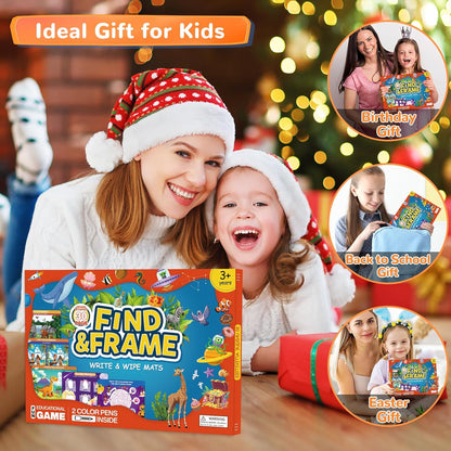 Search and Find Books for Kids 3-5, Reusable Preschool Learning Activities, Perfect Road Trip Essentials, Educational Toys, 28 PCS Busy Books for 3 4 5 6 Year Old Boys Girl Christmas Birthday Gifts