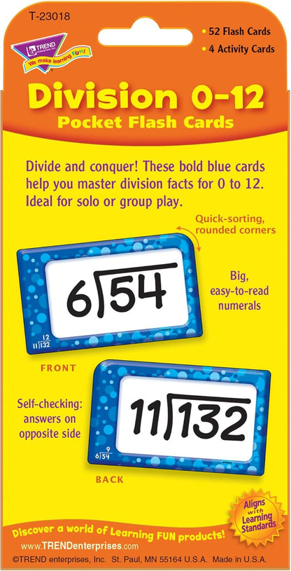 Division Pocket Flash Cards