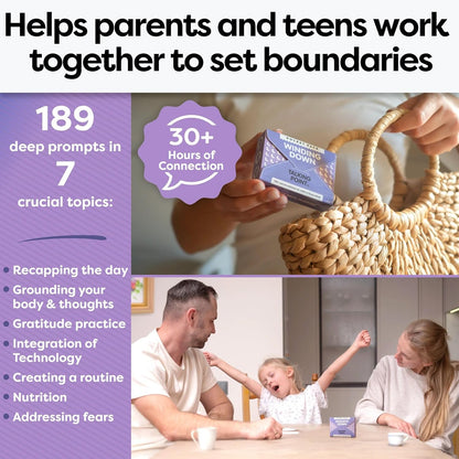 TALKING POINT CARDS 189 Engaging Prompts for Kids and Parents – Conversations to Relax, Reflect, and Connect Before Bedtime or After Busy Days – Mindfulness and Calm-Down Game for Families