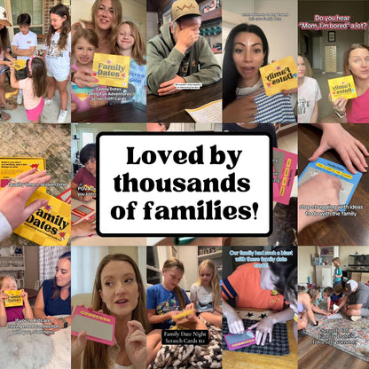 Happy Duo Family Dates 40 Scratch Off Cards – Summer Activities for Kids and Parents – Family Games for Kids and Adults