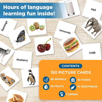 ThinkPsych First Nouns Picture Play Cards | Award Winning | 150 Picture Cards for Speech Development | Autism and Speech Therapy Materials | Best Flash Cards for Toddlers and Homeschool