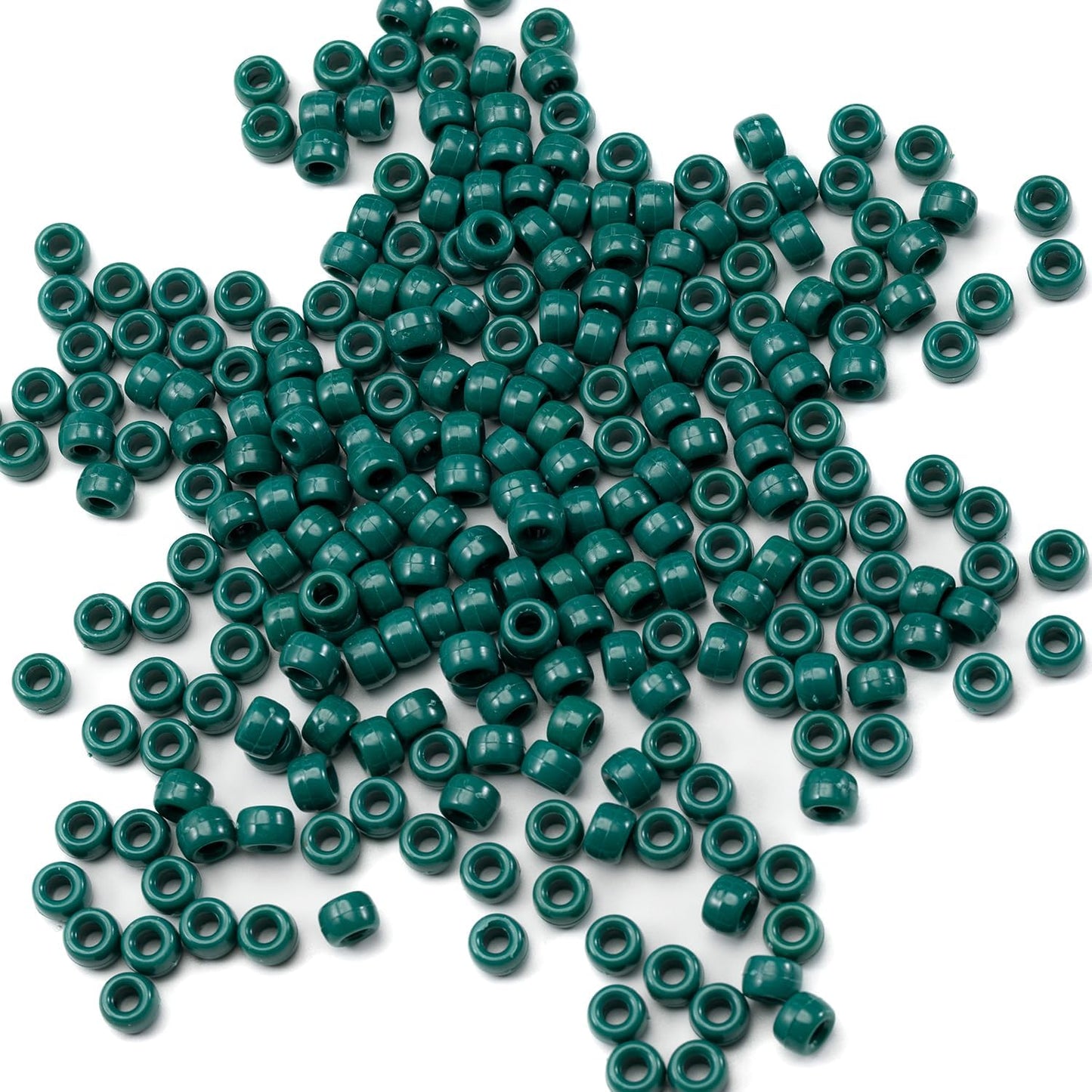 Gxueshan 1000 Pcs Acrylic Black Pony Beads 6x9mm Large Hole Pen Hair Kandi Beads Bulk for Friendship Bracelet Necklace Jewelry Making Earring Braiding Kit