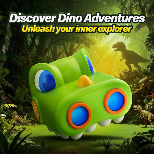 Dinosaur Toys for Boys Age 3-12 Kids Binoculars, Dinosaur Binoculars with Compass & Bird Watching Manual,3 4 5 6 7 8 9 10 11 12 Year Old Boys Toys, Outdoor Camping Exploration (Green)