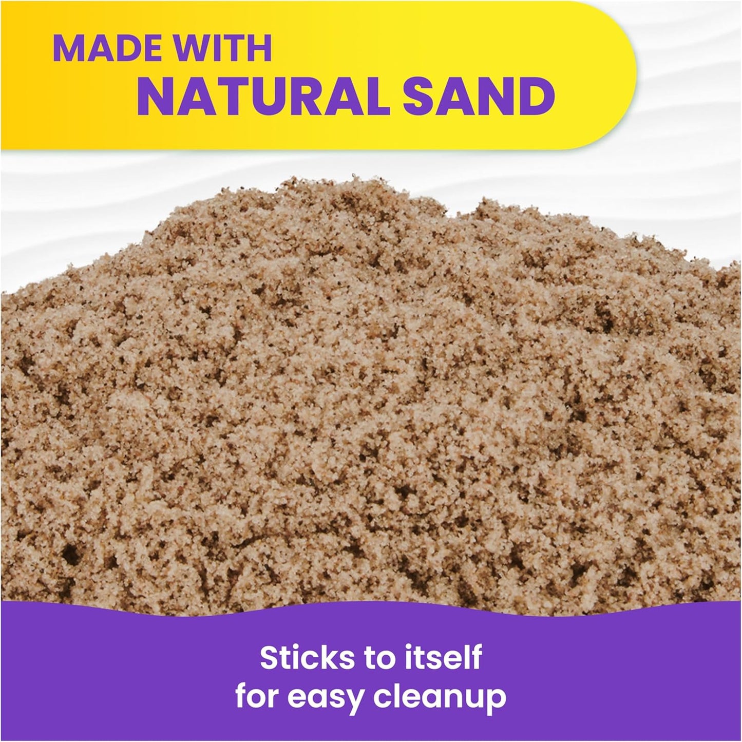 Kinetic Sand, 3.25lbs Beach Play Sand, Amazon Exclusive, Resealable Bag (Packaging May Vary), Sensory Toys, Holiday Gifts & Stocking Stuffers for Kids Ages 3 and up, Pack of 3