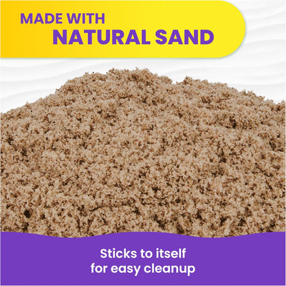 Kinetic Sand, 3.25lbs Beach Play Sand, Amazon Exclusive, Resealable Bag (Packaging May Vary), Sensory Toys, Holiday Gifts & Stocking Stuffers for Kids Ages 3 and up, Pack of 3