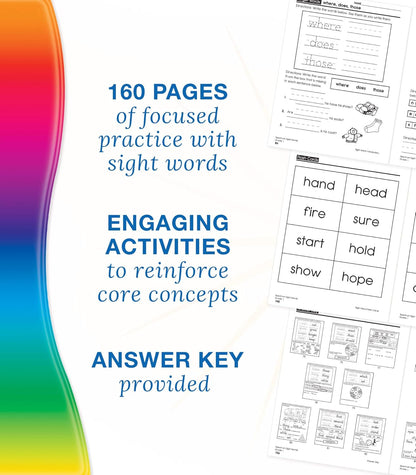 Spectrum Grade 1 Sight Words Workbook, 1st Grade Reading and Writing Practice With Sight Words Flash Cards and Scrambled Sentences, Classroom or Homeschool Curriculum