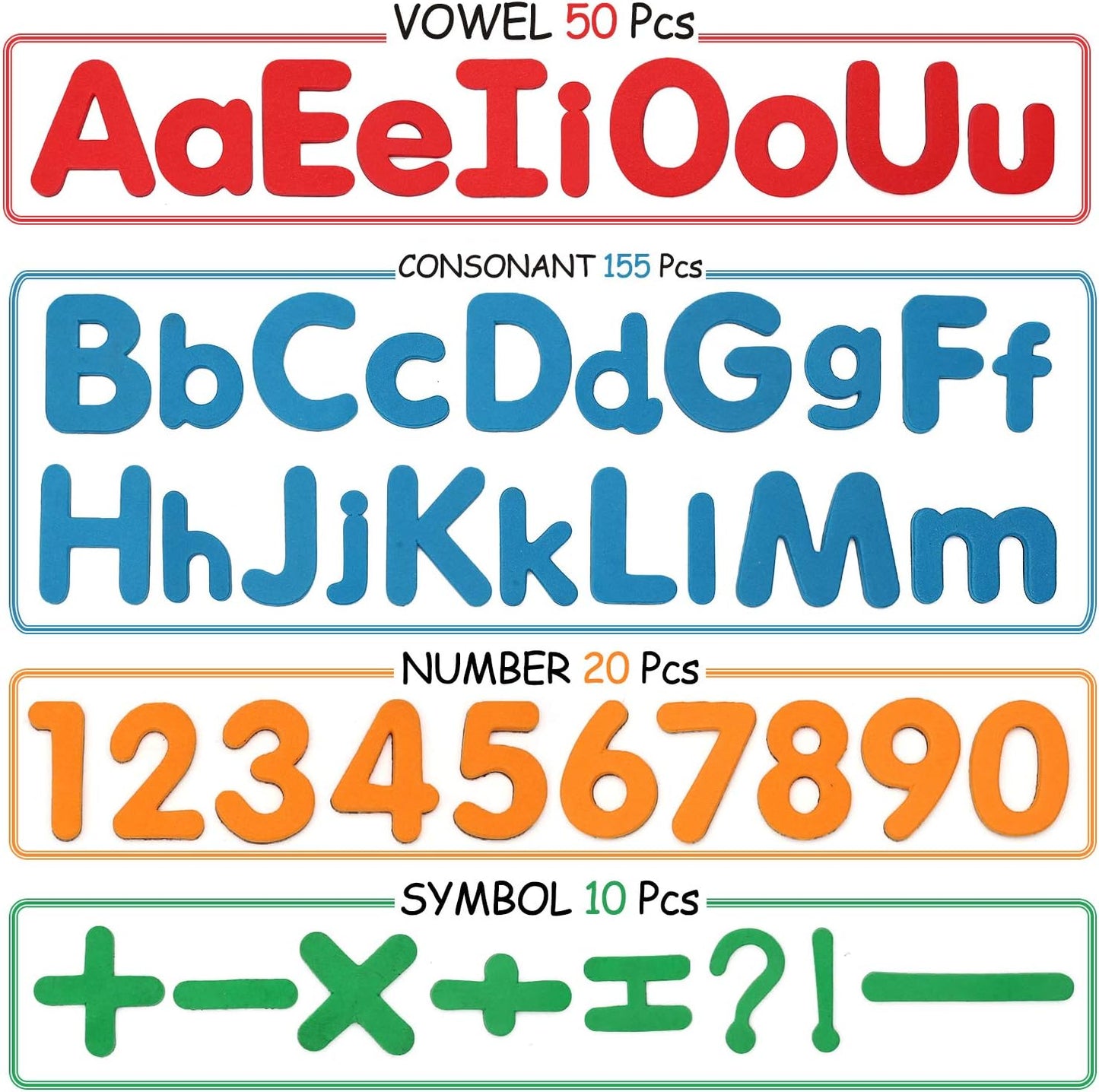 235 Pcs Magnetic Letter Number with Magnet Board, 2 Erasable Magnetic Pen and Storage Box, Foam ABC Alphabet Gift for Refrigerator Fridge, Classroom Toy for Toddler Kid Child Spelling & Learning Game