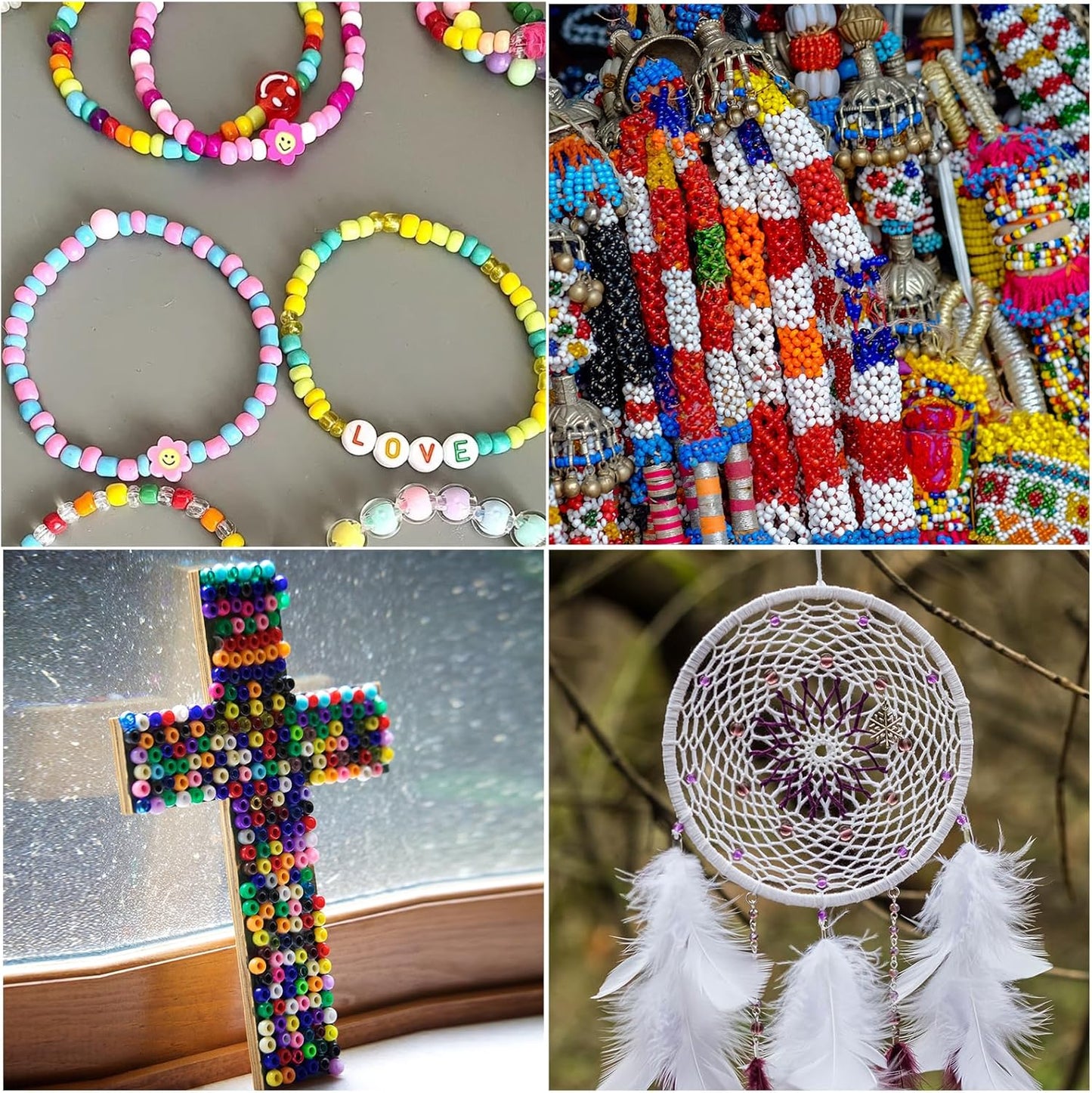 2000 Pcs Multi-Colored Glitter Pony Beads, 6x9mm, Round, Acrylic, Loose Beads, Perfect for Bracelets, Jewelry Making, Crafts