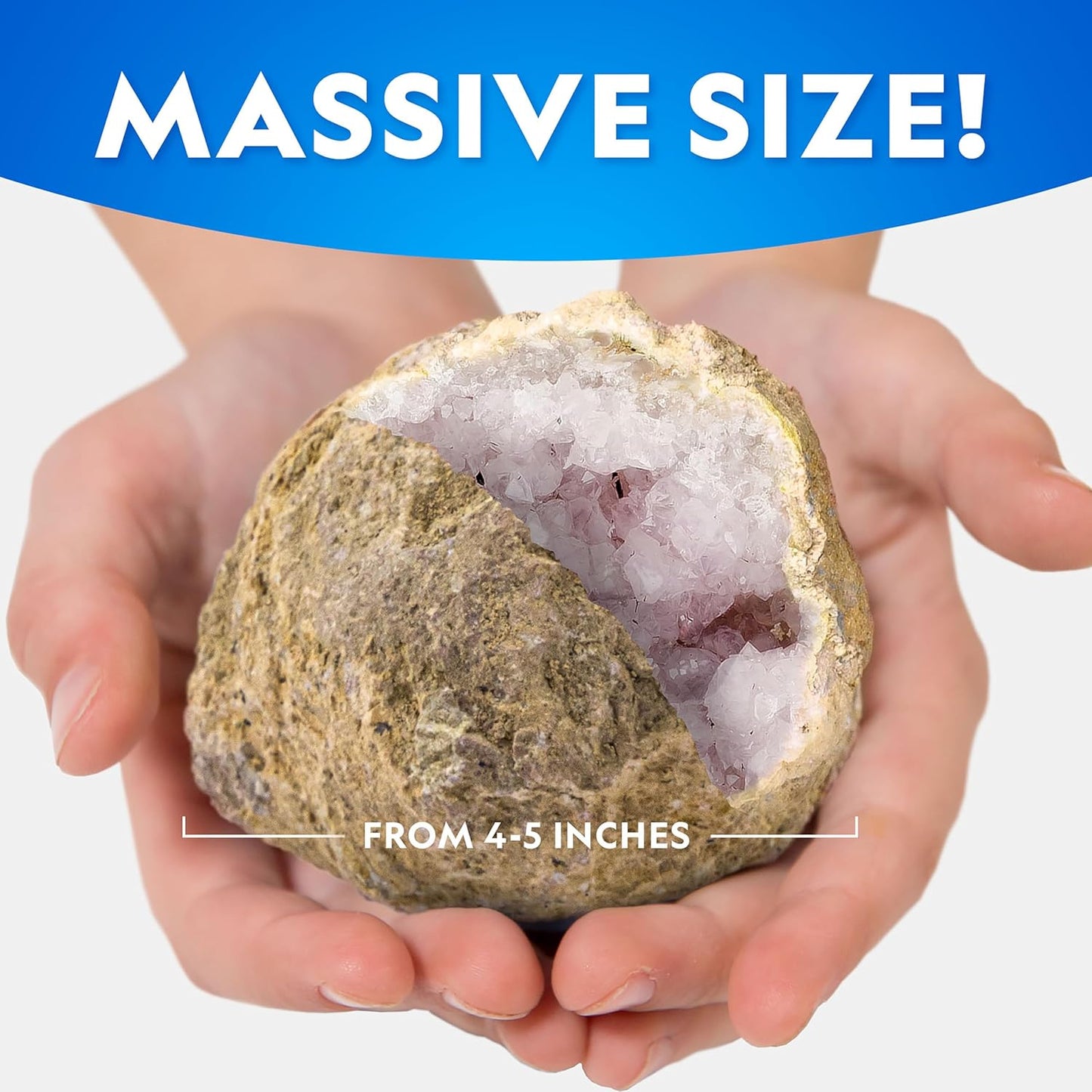 National Geographic Break Open 10 Premium Geodes – Includes Goggles & 2 Display Stands - Great STEM Science Kit, Geology Gift for Kids, Break Your Own Geodes with Crystals