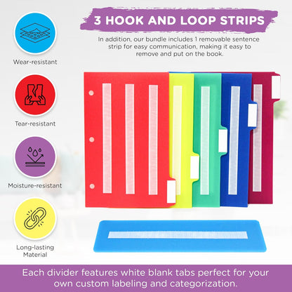 Smile4autism Large 2.5x10 ¼” Tools Perfect to Keep Your Loose Visual Picture Cards Organized. Autism, ABA, ADHD, Language & Apraxia Aspergers