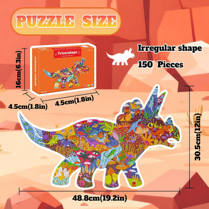GIVEITALL Irregular Animal Puzzles for Kids Ages 4-6 6-8 8-10 10-12 Year Old,Panda Puzzle 180 Pieces Enlightening Floor Puzzle Game Creative Gifts for Boys Girls (Panda)