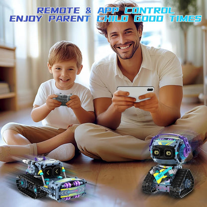 Robot Building Kit for Boys Ages 8-12, 3 in1 STEM Robotics Toys with Remote & App-Controlled 433PCS Robot Educational Coding Toy DIY Robotics Building Block Sets Birthday Gift for Kids Boys Girls 8-12