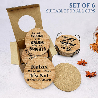 Golden Girls TV Show Merchandise,6 PCS Cork Coasters for Drinks,Funny Set with Coasters Holder,Golden Girls Fans Clean Dirty Dishwasher Magnet,Refrigerator Sign Kitchen Decor Gifts