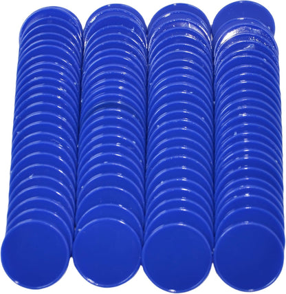 Smartdealspro Set of 100 1 Inch Opaque Plastic Learning Counters Mini Poker Chips Game Tokens with Storage Box (Pink)