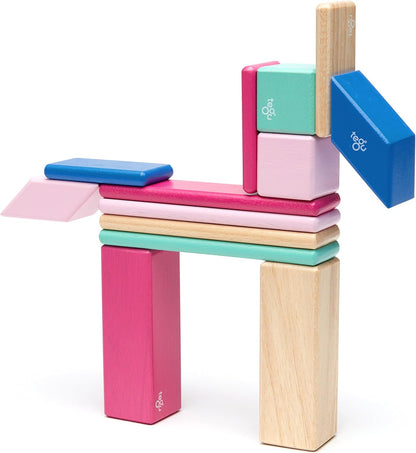 14 Piece Tegu Magnetic Wooden Block Set, Blues