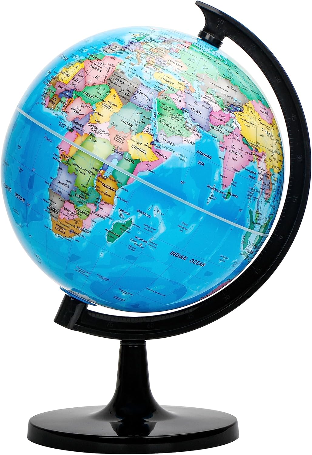 Exerz 8" World Globe - Political Map Educational- Self Assembled School Globe