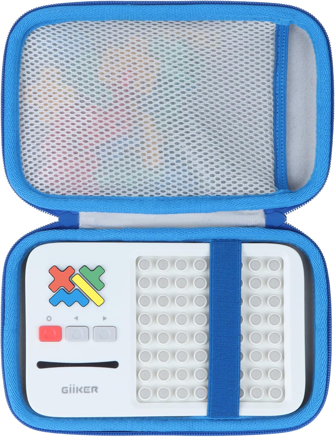 Lebakort Storage Case Compatible with GiiKER Super Blocks Pattern Matching Puzzle Original 1000+ Challenges Brain Teaser (Off White + Red Case)