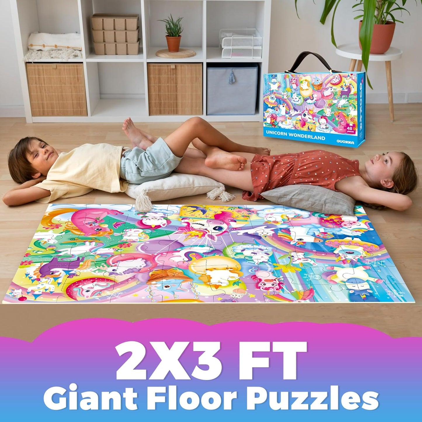 QUOKKA Giant Floor Puzzles for Kids Ages 3-5 - 2x3 Feet 48 Piece Large Puzzles for Kids Ages 4-8 - Educational Toys for Boys and Girls - Toy Gift Activities Africa Version 2