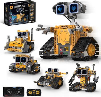 Sciencow STEM Robot Building Kit, 5-in-1 Remote Control Building Toys Kit,Chirstmas Birthday Gift for Boys Ages 8 9 10 11 12 13 14
