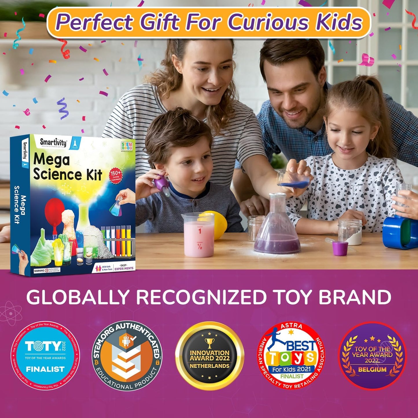 Smartivity Legendary Mega 150 Science Experiment Kit for Kids, Smart Birthday Gifts, Educational Science Experiments for Boys & Girls, STEM Toys for Learning & Fun for Age 6, 7, 8, 9, 10, 11, 12,14