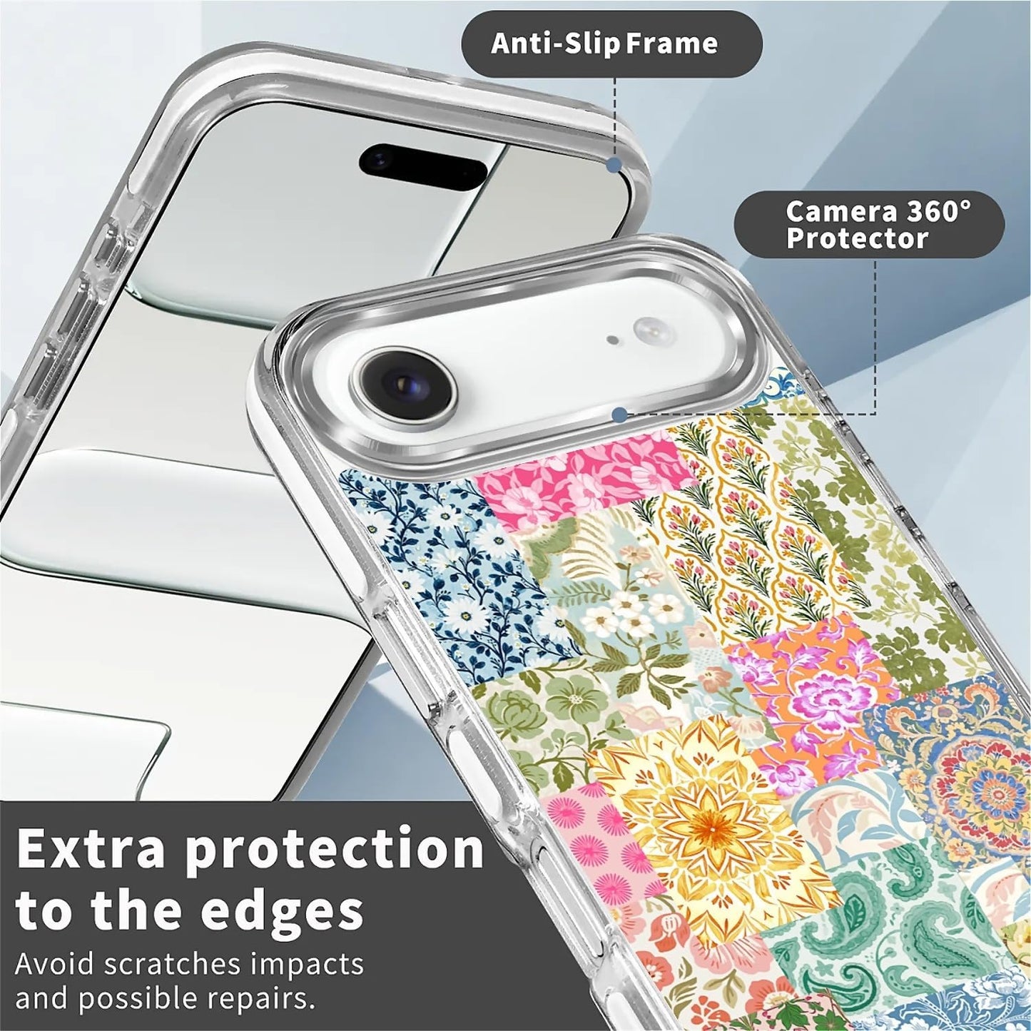 for iPhone 17 Pro Max Case [Compatible with Magsafe],Girls Women Clear Magnetic Case Silicone Shockproof Protective Cover with Pattern Colorful Motivational Letters