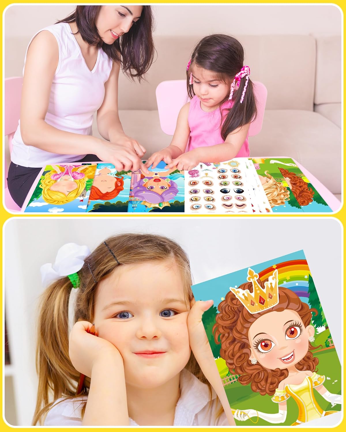 24 Pcs Make Your Own Dinosaur Sticker Sheets, Dinosaur Party Favors Face Stickers for Kids Boys Toddlers Crafts Activities Gift Bags Birthday Party Valentines Day Gifts for Kids Classroom