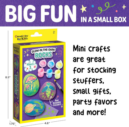 Creativity for Kids Rock Painting Kit - Glow in the Dark Rock Kit: Crafts for Kids, Painting Rocks Arts and Crafts, Kids Gift (Ages 6+)