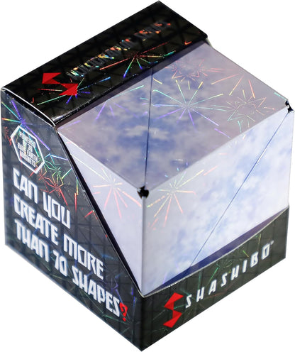 Shashibo Shape Shifting Box - Award-Winning STEM Fidget Toy with Ultra Strong Magnets - Puzzle Cube Transforms Into 100+ Shapes, Perfect Sensory Gift for Kids, Teens, and Adults (Cosmos)