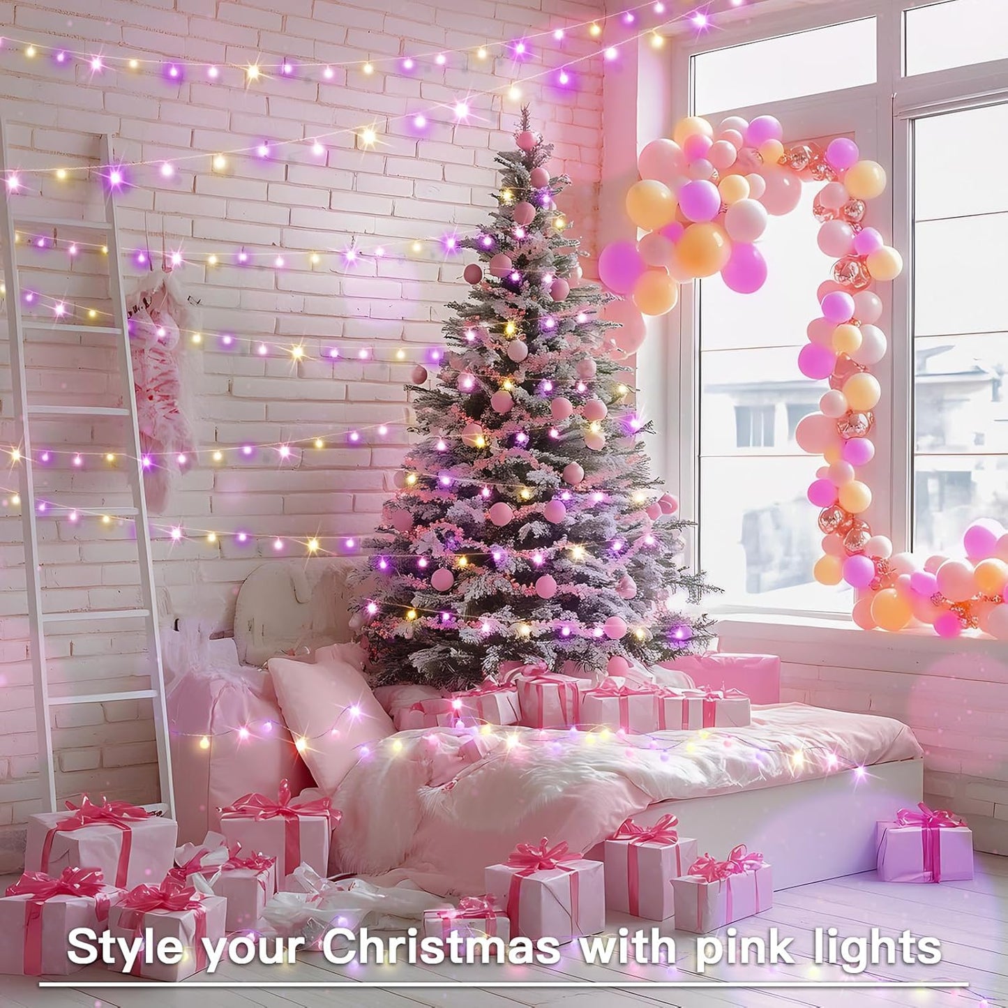 suddus String Lights for Bedroom, 66ft 200 Led Connectable Globe String Lights Indoor, Hanging Fairy Lights Plug in with Remote for Kids Room Dorm Classroom Outdoor Christmas Tree Decor, Warm White