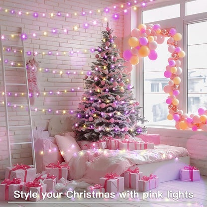 suddus String Lights for Bedroom, 66ft 200 Led Connectable Globe String Lights Indoor, Hanging Fairy Lights Plug in with Remote for Kids Room Dorm Classroom Outdoor Christmas Tree Decor, Warm White
