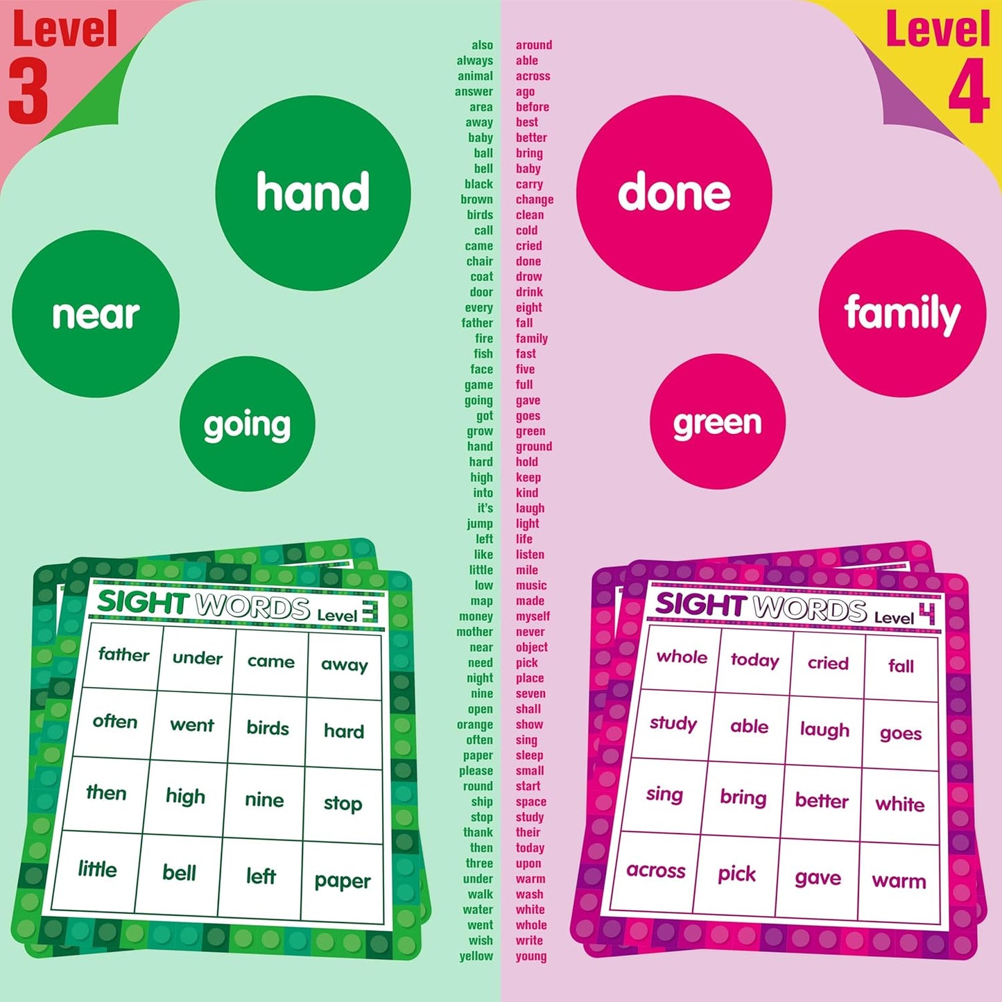 SpriteGru Multiplication & Division Bingo Game, 480 Math Problems, 2 Educational Math Board Game for Kindergarten and Preschool Kids 4-8, Perfect for Classroom & At Home (Up to 25 Players)