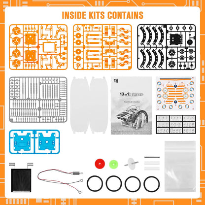 STEM 13-in-1 Education Solar Power Robots Toys for Boys Age 8+, Educational Toy DIY Science Kits for Kids, Building Experiment Robotics Set Birthday Gifts for 8+ Years Old Boys and Girls
