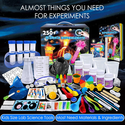 UNGLINGA 150 Experiments Science Kits for Kids Boys Girls, S.T.E.M Kit Toys Gifts Ideas Birthday Christmas, Chemistry Break Geodes, Volcano, Physics Educational Activities Project