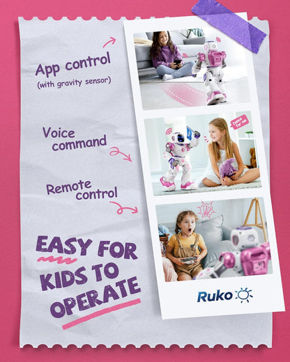 Ruko 1088 Large Robot Toys for Boys, STEM Programmable Remote Control Robot, Electronics Educational Birthday for Kids 4 5 6 7 8 Year Old, Green