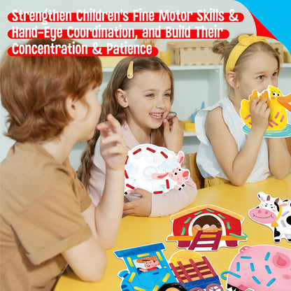 SpriteGru 9 Pieces Kids Lacing Cards, Double Sided Sewing Cards in 9 Vehicle Cards with 9 Colorful Laces, Imagination Development Lacing Toys Games for Children Educational and Learning Activity
