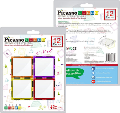 PicassoTiles Magnetic Building Block Set Geometry Shape Magnet Tiles Construction Toy STEM Learning Kit Educational Playset Playboard Pretend Play Stacking Blocks Child Brain Development PT16