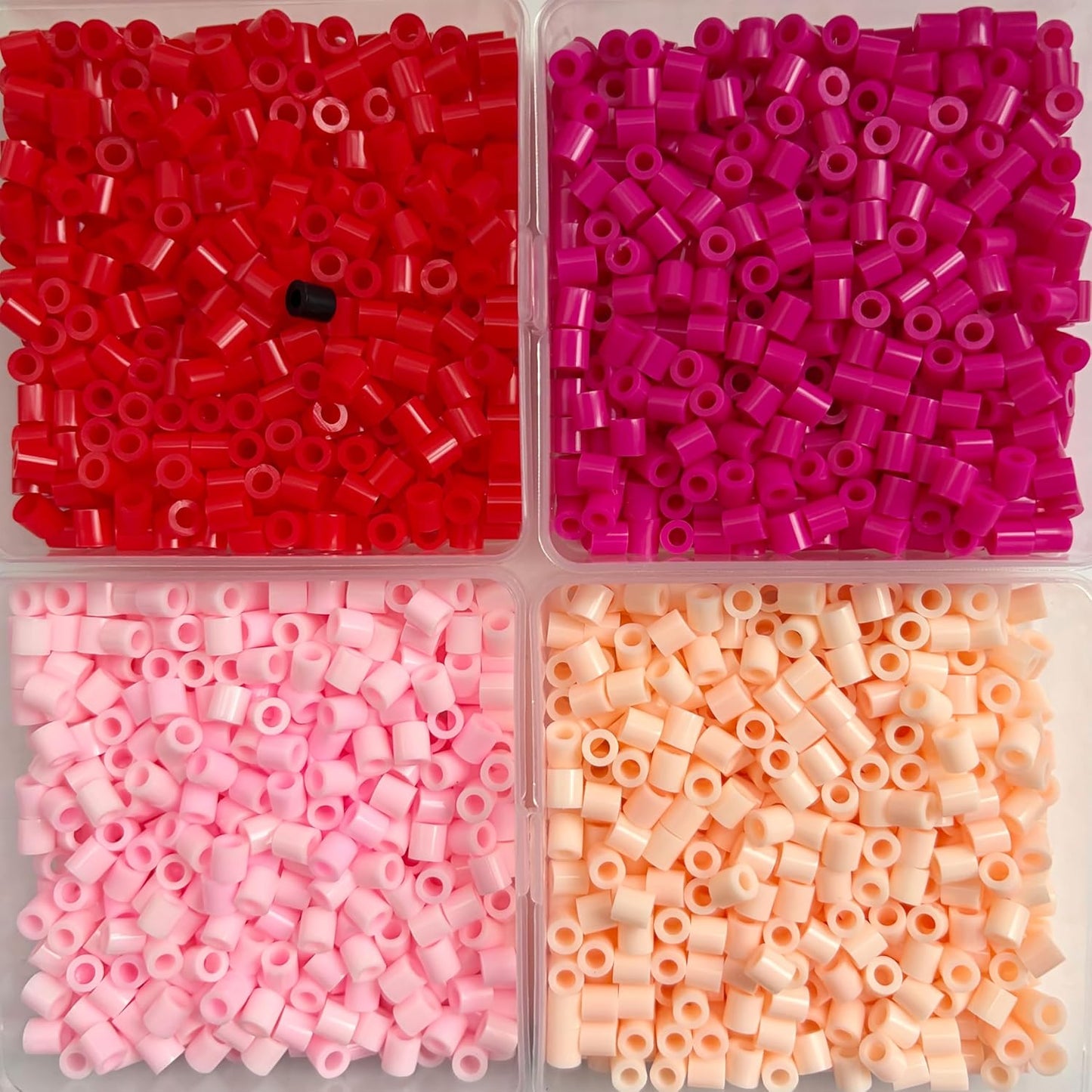 OEEKOI 5500Pcs Fuse Beads - 5mm Bulk Melting Beads for Crafts, Ideal for Christmas Birthday Gifts,Clear