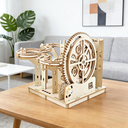 3D Wooden Puzzles for Adults - Space Station Mechanical Model Kit with Lights & Music, 511PCS Adult Wooden Puzzles, DIY Building Toy for Teen & Adults, Miniature House Kit for Birthday Father's Day