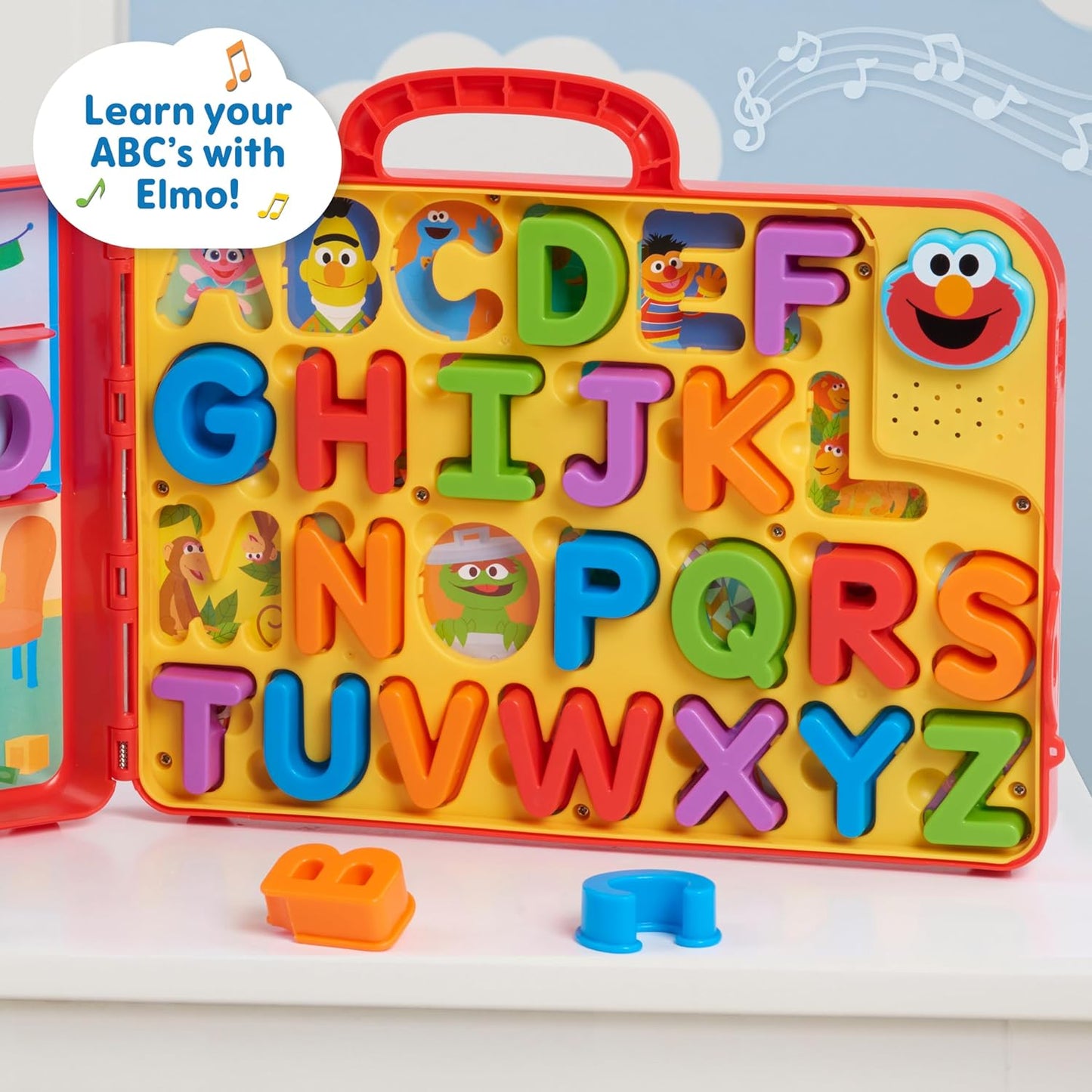 Sesame Street Elmo’s Learning Letters Bus Activity Board, Preschool Learning and Education, Kids Toys for Ages 2 Up by Just Play