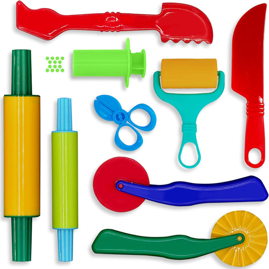 DIMROM Clay and Play Dough Tools 12 Piece Set - Ages 3 & Up (12pcs)