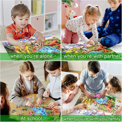 Jigsaw Puzzles for Kids Ages 3-5, 4-8, 6-8 Boys Girls - 60 Piece Construction Site - Large Piece Children Floor Jigsaw Puzzles - Science Educational Toys for 3 4 5 6 7 8 Years Old
