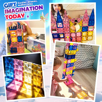 Soyee Diamond Magnetic Building Blocks - Princess Toys for 3-8 Year Old Girls & Boys - 3 4 5 6 Year Old Girl Birthday Xmas Present