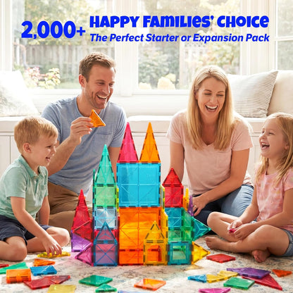 STEM Magnetic Tiles 70PCS Educational Toys for Kids Ages 3-8, Montessori Sensory Magnet Blocks for Toddlers, Classroom & Home Construction Kit