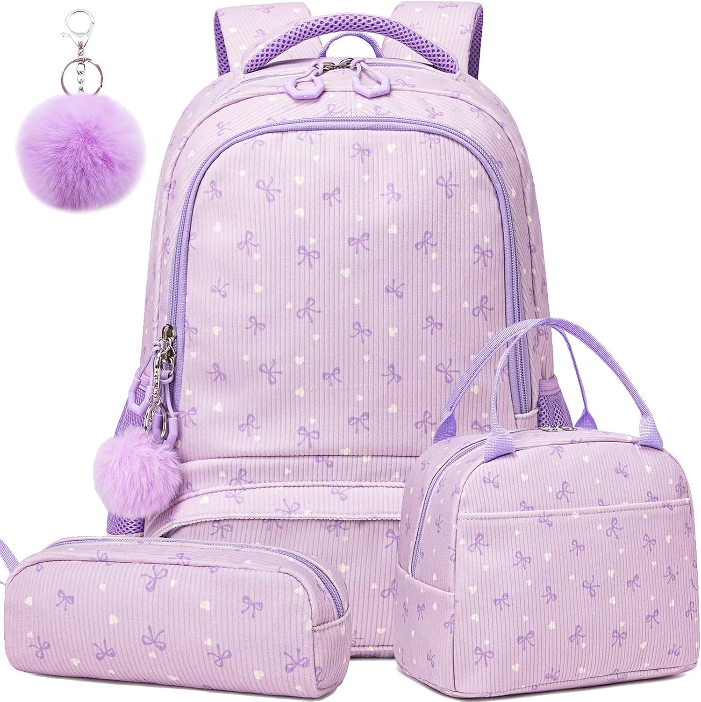 Girls Backpack for Elementary Unicorn Backpack Kids Backpack School Bookbag for Girls 3 in 1 Set Back to School