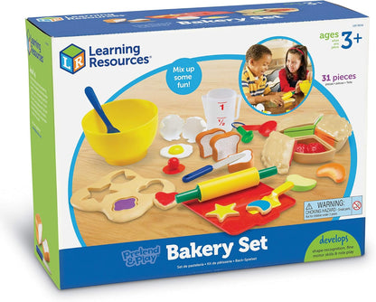 Learning Resources Pretend & Play Bakery Set - 31 Pieces, Ages 3+, Toddlers Bakery Toys, Preschool Food Kitchen for Kids, Gifts for Boys and Girls