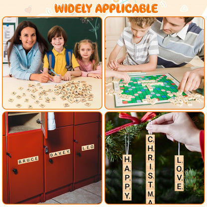 150 PCS Wood Magnetic Letter, Wooden Letter Magnets for Fridge Refrigerator Wall, Alphabet Tile Letters Magnetics for Fun Learning Decorative Game Board