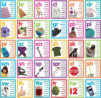 Teacher Created Resources Colorful Photo Cards Digraphs and Blends Bulletin Board (TCR8503)