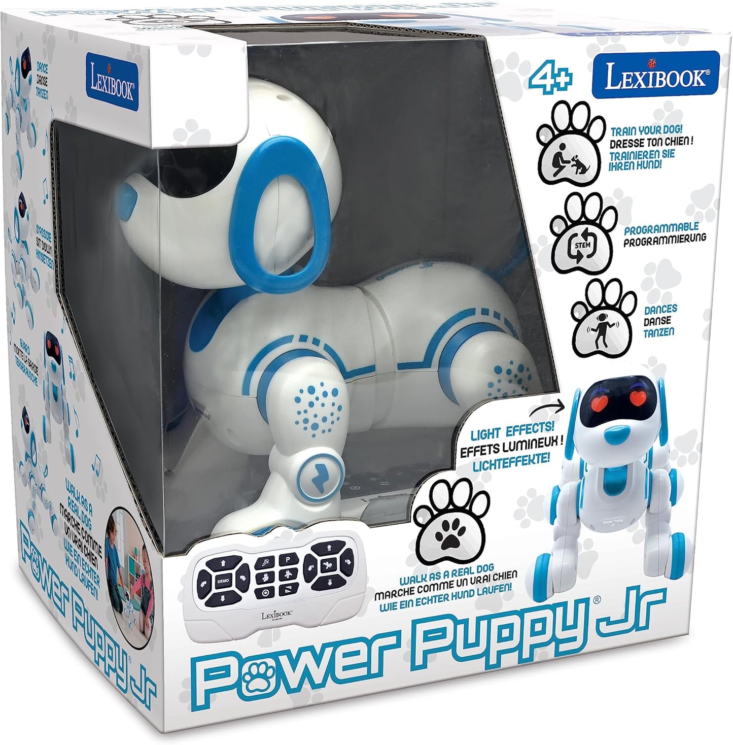 Lexibook Power Puppy® Jr - My Little Robot Dog - Robot Dog with Sounds, Music, Light Effects - Barks and Walks Like a Real Dog, Toy for Boys and Girls - PUP01